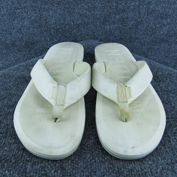 Madden Beachy Men Flip Flop‎ Sandals Off White Synthetic Slip On Size 9 Medium - Picture 2 of 10